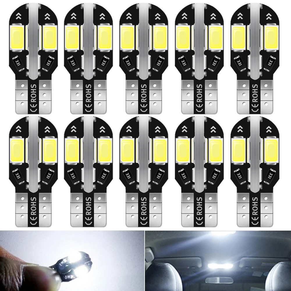 10X W5W T10 LED Bulb white Car Interior Lights for Kia Rio 2 3 4 Ceed Cerato K3 K4 K5 Mazda 5 6 GH CX-5 CX5 CX3 CX-7 Auto 12v | Автомобили