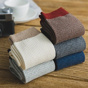 

Socks Man Autumn Winter New Men Cotton Crew Socks for Male Patchwork Colors Classic Business Men's Socks Dress Meias
