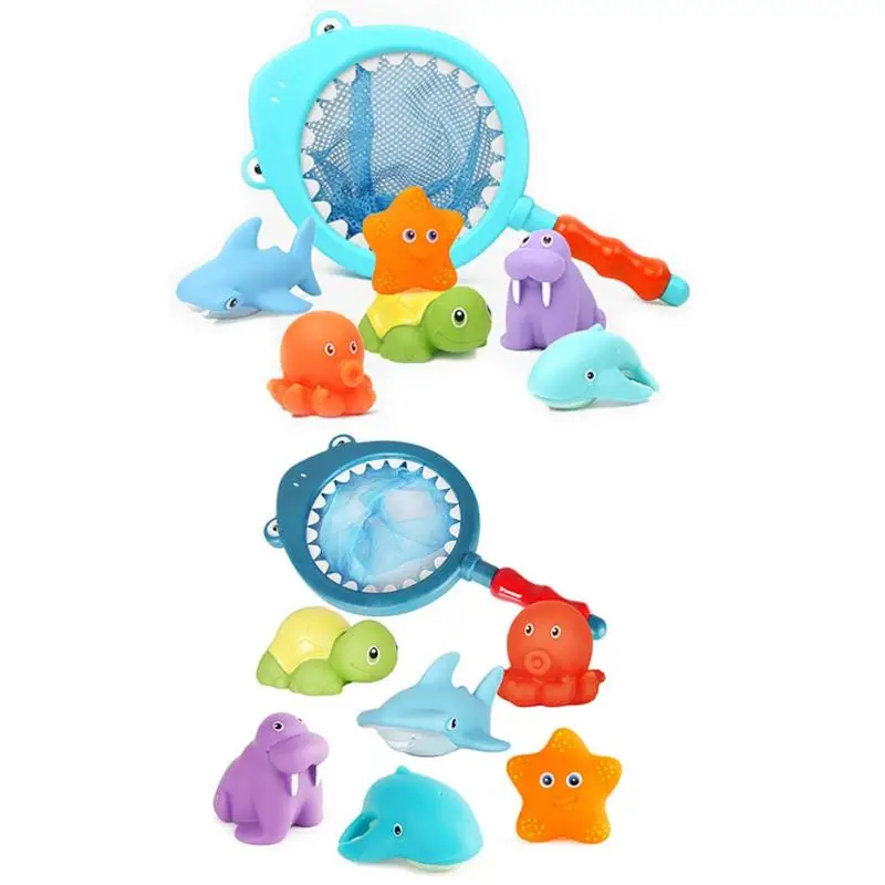 7 шт набор смешанные Животные мягкие плавающие резиновые Squeeze писклявый звук игрушка для купания ПВХ резиновые умягчитель различные модели персонажей из мультфильмов