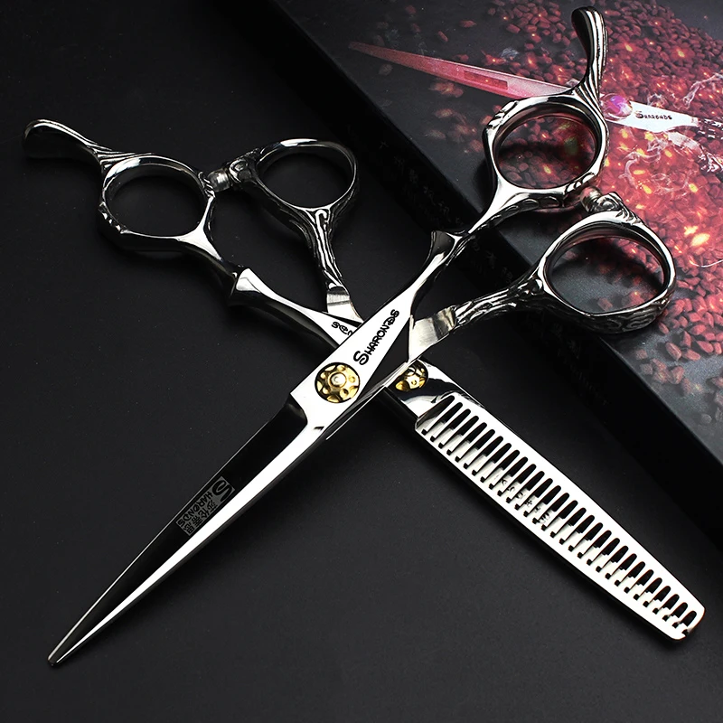 

Professional Japanese 440c Hairdressing Scissors Set Personality Barber Shop Special Thinning Hairdressing Scissors Hairdresser