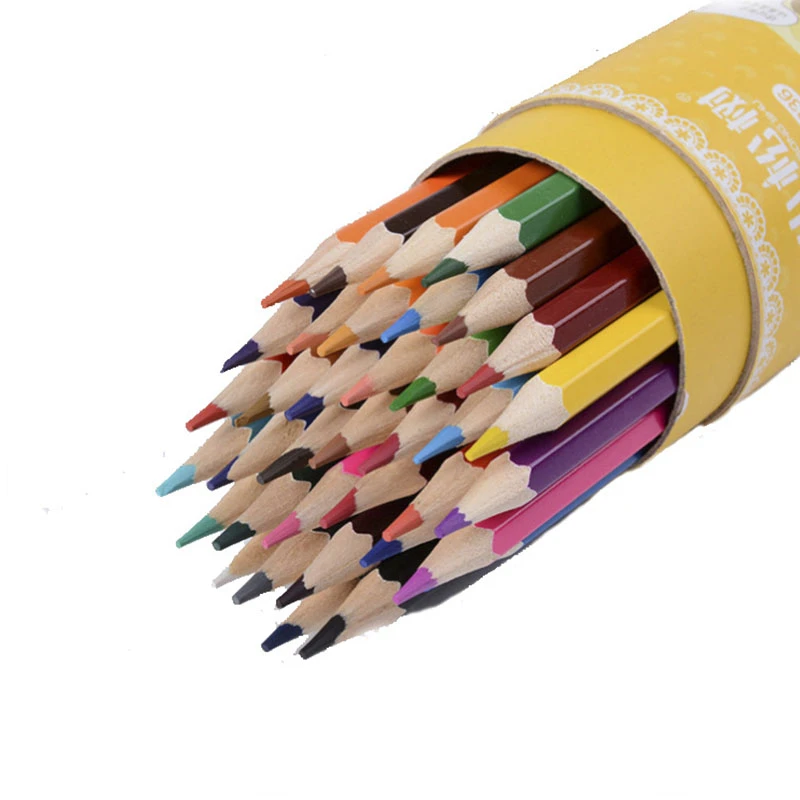 12 24 36 Colored Pencils Set With Cylinder Box Wood Colored Pencil Set For School Student Art Supplies Draw Paint Colors Pencil Colored Pencils Aliexpress