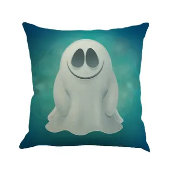 

4 Patterns Funny Ghost Halloween Pillowcase Back Bolster Cover Pillowslip Home Decorative Pillow Cover 45*45cm