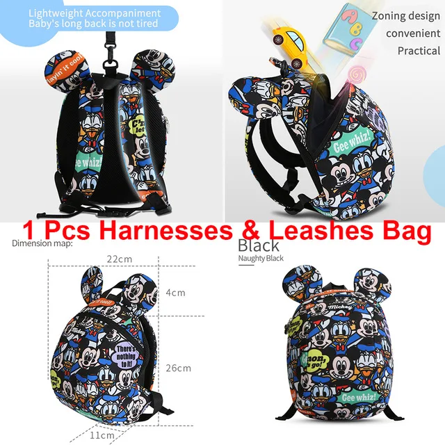 Disney Mummy Black Baby Care Bags Diaper Bag Backpack Baby Organizer Minnie Mickey Travel Stroller Large Capacity Mom Backpack - Цвет: 1