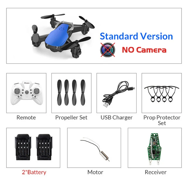 bluestandard2battery Eachine E61/E61hw мини-Дрон с/без HD камерой режим удержания высоты RC Квадрокоптер RTF WiFi FPV складной Вертолет VS HS210 - Цвет: bluestandard2battery