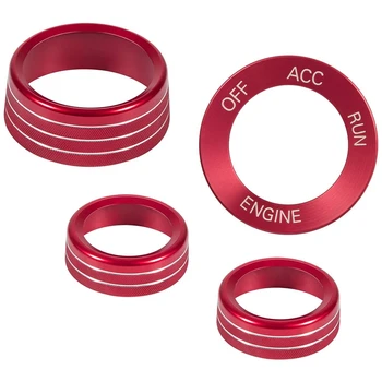 

Air Conditioning Button Cover & Engine Start Button Knob Trim for 2015-2020 Dodge Challenger Charger