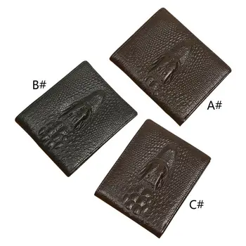 

Men Mini Purse Leather Fashion Grain Texture Casual Style Short Wallet Multiple Slots for Cash Credit Cards Photos Male Clutch