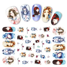 3D наклейки полностью Маникюр Цветочные наклейки Харадзюку персонал ногтей стикер DIY ногтей клеящийся бумажный стикер