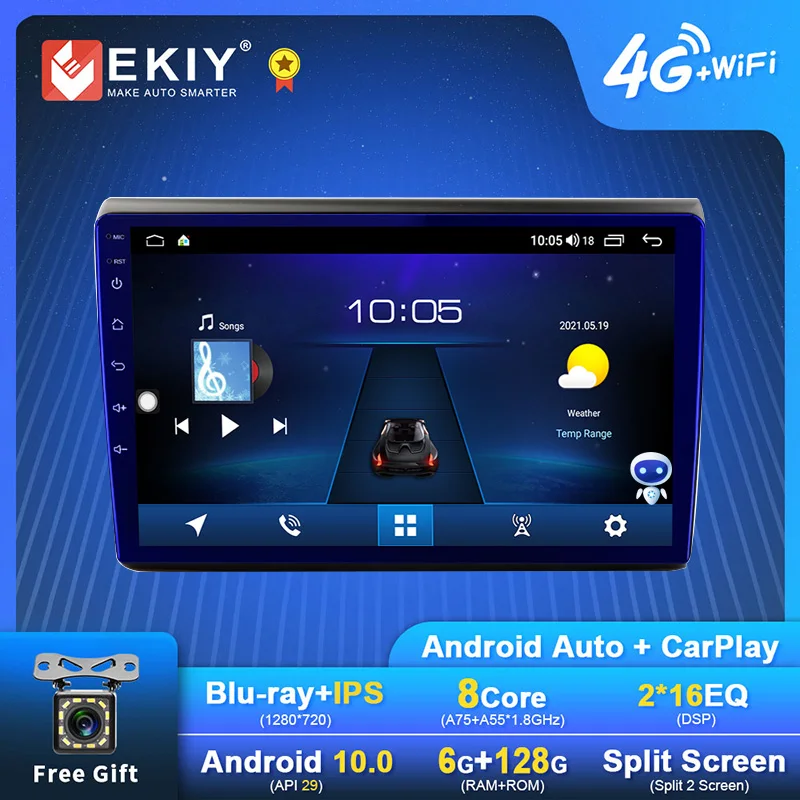 EKIY Android 10 автомобильный радиоприемник для Fiat Bravo 2007 - 2012 стерео Мультимедийный