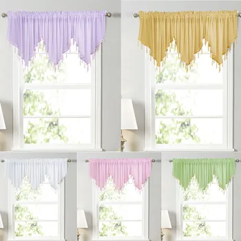 

home interior tulle for the bedroom Pure Color Nordic Concise Modern Geometric Triangular Screencurtains for bedroom home decora