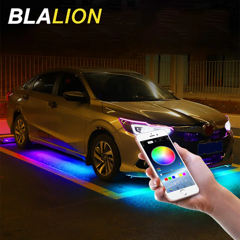 Автомобильная RGB подсветка детская декоративная лампа APP/дистанционное