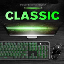 2,4G Водонепроницаемая беспроводная клавиатура с беспроводной подсветкой, бесшумная клавиатура и мышь, комбо для PS4, домашнего офиса, ноутбука, рабочего стола, эргономичная