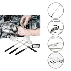 Miroir d'inspection de véhicule, tête Flexible Portable extensible noir, miroir d'inspection de voiture réglable 