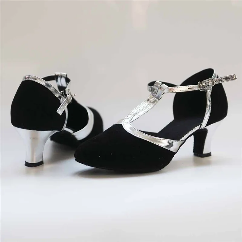 Women's Ballroom Tango Latin Salsa Dancing Shoes Sequins Shoes Social Dance Shoe #2G29  (9)