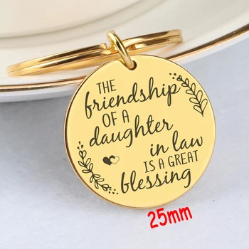 

Keychain Engraved The Friendship Of A Daughter In Law Is A Great Blessing For Daughter In Law Gift Friendship Jewelry