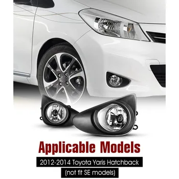 

NEW-Fog Lights for Toyota Yaris Hatchback 2012-2014 (Not Fit SE Models) Fog Light Assembly 2PCS Replacement Fog Lamps