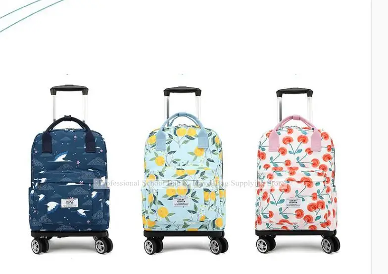 Travel Trolley Bag With Wheels Portable 