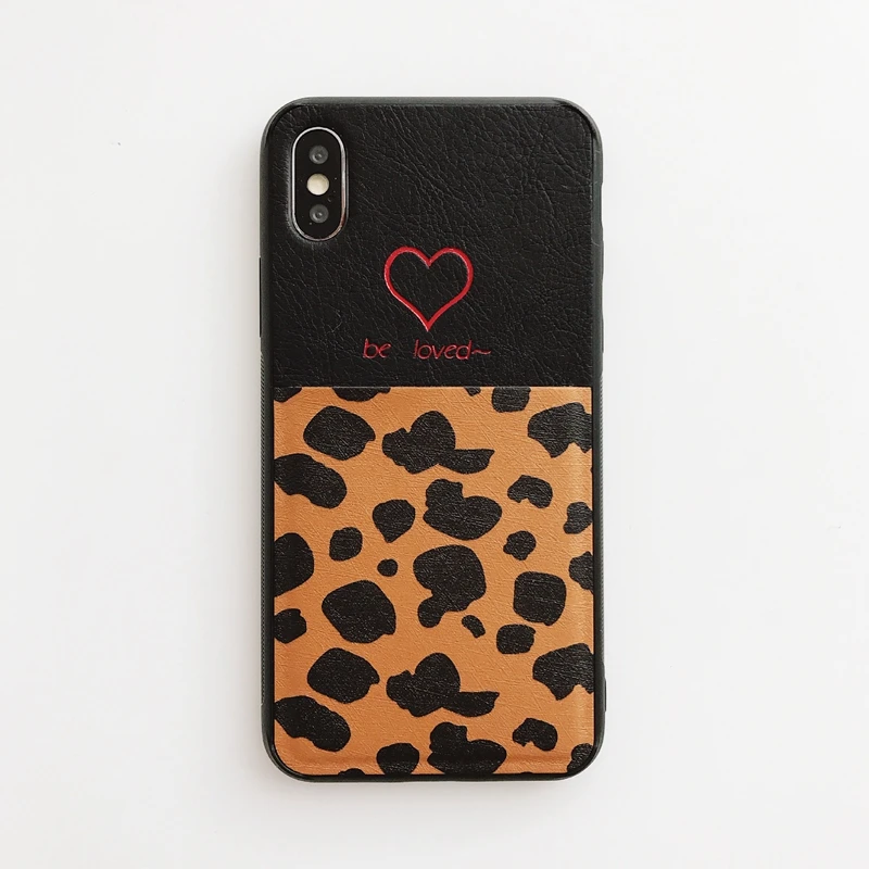 

1pcs Phone Cases Print PhoneCase for Love Heart Cover for IPhone 7 8 6 6s Plus Leather Back Cover with Card Holder