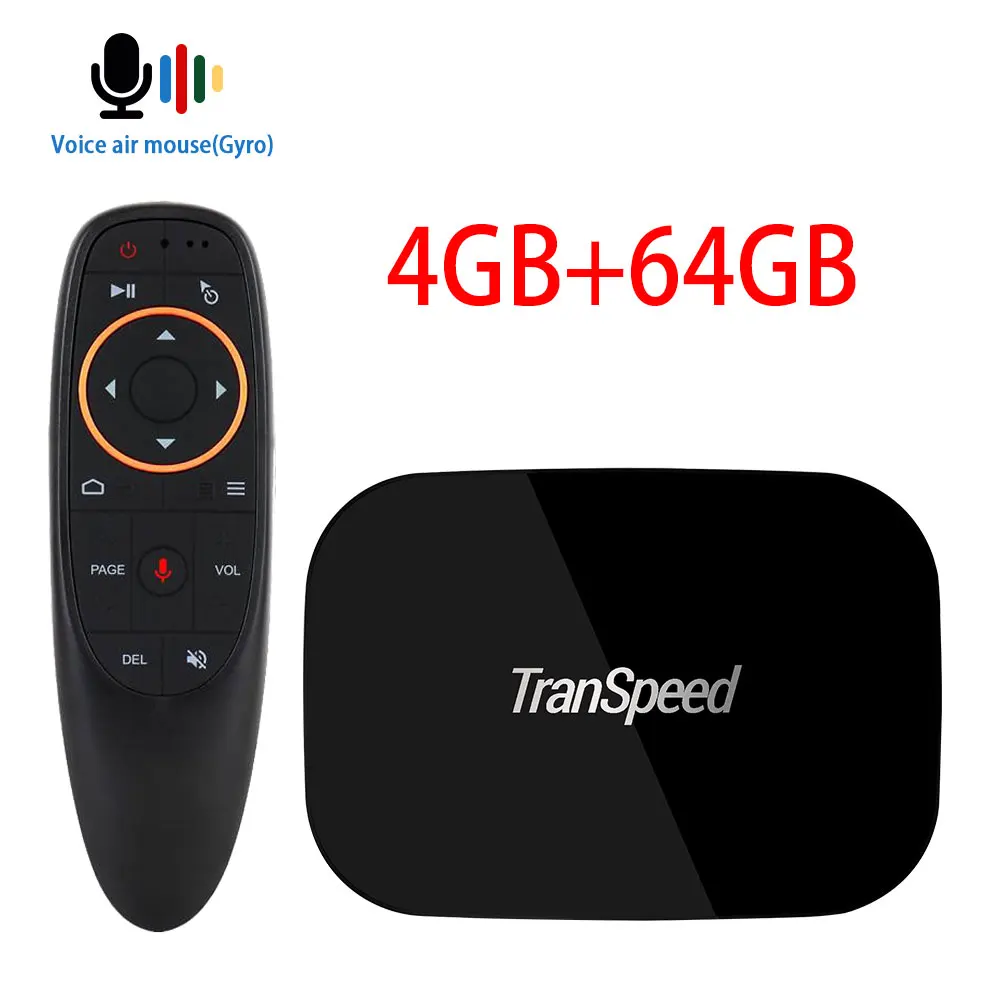 64G with Airmouse Android 9,0 Transpeed X3 Bluetooth Amlogic S905X3 4GB 32GB 64GB 128GB tv box 8K HDR Youtube Netflix 1000M Wifi tv box - Цвет: 64G with Airmouse