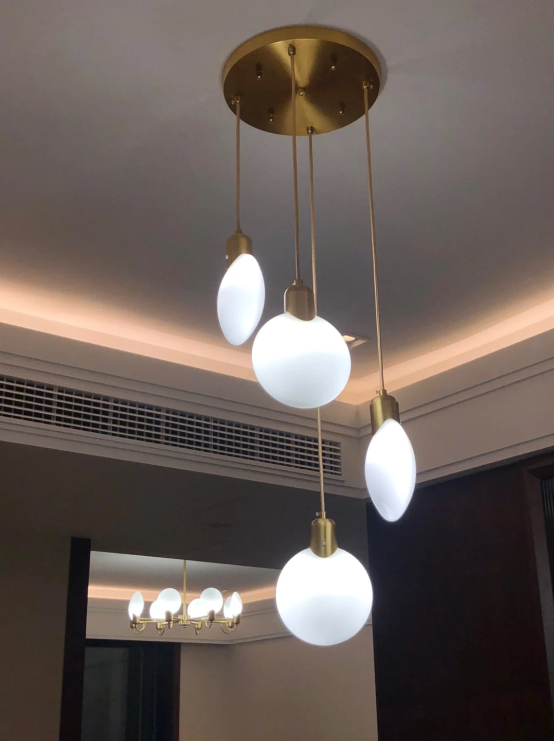 Nordic LED Pendant Lights For Living Room Gold Bedroom Bedside Glass Lamp Kitchen Lighting Home Ceiling Decor Fixture