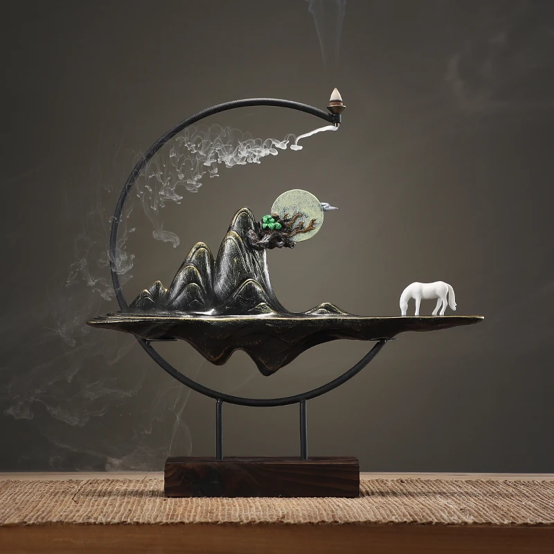 Incense Burner Holder Backflow Incense Burner Waterfall Candle Holders
