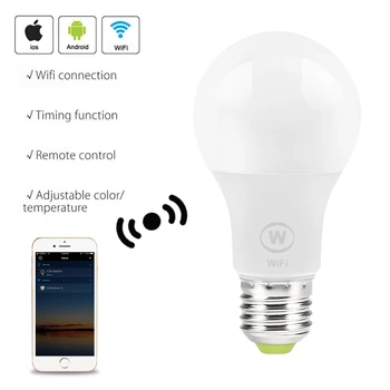 

WiFi Smart Light Bulb 6.5W E27 Lamp 2700-3500K NO RGB White Light And Warm Light APP Control Smart Light Bulb Led Lamp Dropship