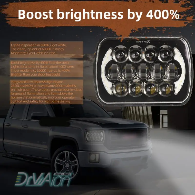 Автомобильный Рабочий фонарь 210 Вт 7X" 5X7", яркий светодиодный фонарь для Chevrolet Jeep Cherokee XJ, аксессуары для автомобиля