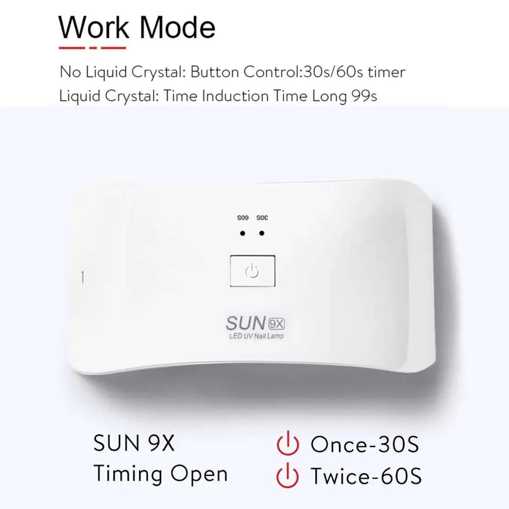 SUN9X Plus УФ-лампа USB портативная 24 Вт Сушилка для ногтей для отверждения всех Гель-лак солнце светодиодный УФ лампа синхронизации 30s 60s инструменты для маникюра