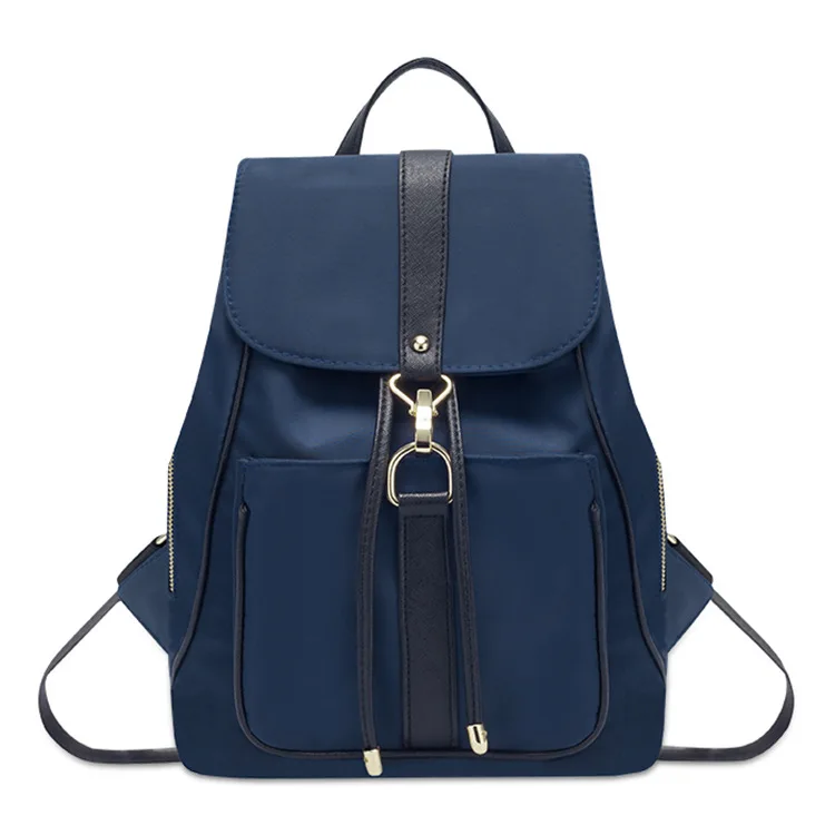 

2020 stylish drawstring bag pack navy blue oxford backpack for women waterproof tablet backpack college student schoolbags