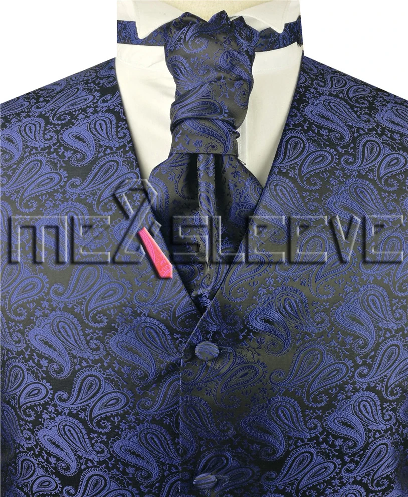 Смокинг с узором пейсли/свадебный жилет(жилет+ галстук+ носовой платок