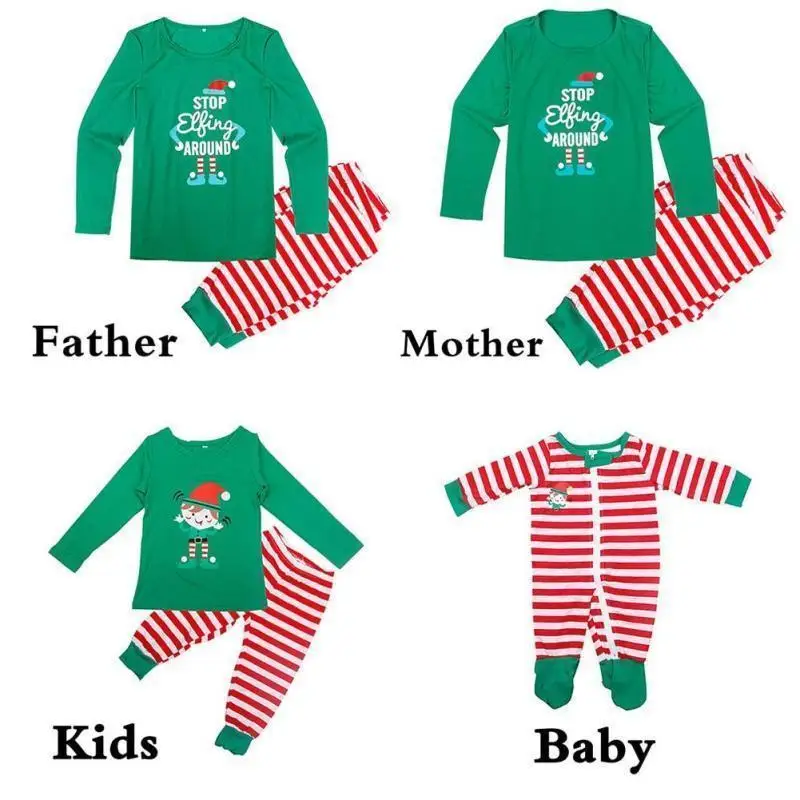 Рождественский комплект одежды для всей семьи; пижамы; комплект одежды для сна для мамы и дочки; домашняя одежда для папы и ребенка; одинаковые комплекты для семьи; одежда