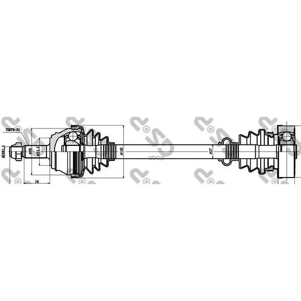Привод В Сборе Vw Golf Iii, Passat Iii, Vento I, L 261001 GSP арт. 261001
