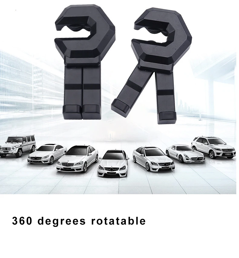 Car Back Seat Headrest Holder Auto Hanger Hooks Clip for Purse Bag Cloth Grocery Automobile Interior Accessories