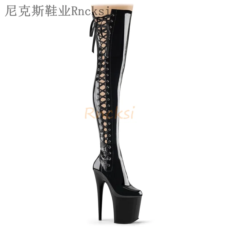 Rncksi Fashion Platform Over The Knee Boots Women High Heels Thigh High Boots Sexy Party Long Shoes Ladies  Large Size34-46