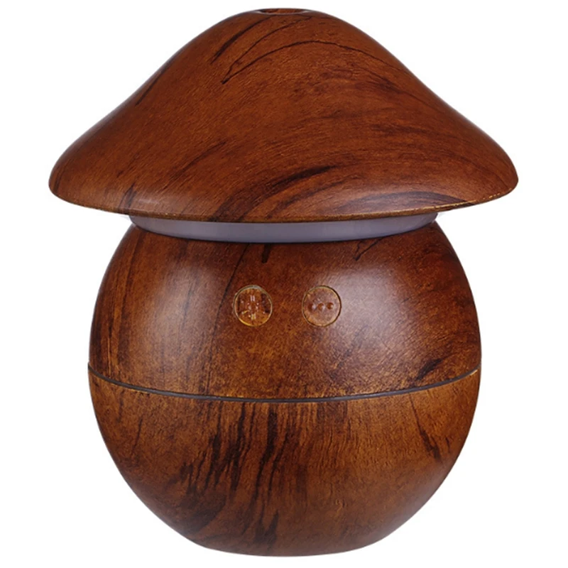 Dark Wood Grain Мини Многофункциональный Usb портативный гриб Ночной светильник вентилятор увлажнитель воздуха - Цвет: Dark Wood Grain