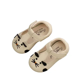 

Baby Soft Bottom Casual Shoes Children Leather Shoes Girls T Shaped Moccosins Infant Toddler Shoes Cute Rat Princess Shoes 15-19