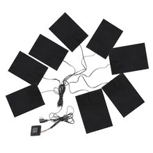 

New Usb Clothes Heater Pad 8 in 1 Electric USB Jackets Clothes Heating Pad Winter Vest Heated Warmer Pads Fiber Heater