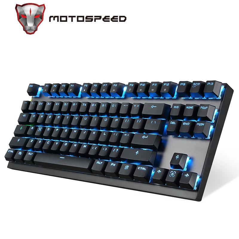 Motospeed GK82 Тип C 2 4G Беспроводной Механическая игровая клавиатура 87Key красный