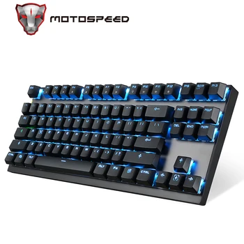 شراءMotospeed GK82 Type-C 2.4G لوحة مفاتيح الألعاب الميكانيكية اللاسلكية 87Key التبديل الأحمر قابلة للشحن LED الخلفية لأجهزة الكمبيوتر المحمول