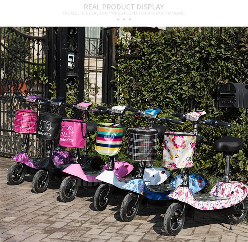 Daibot Electric Scooter 36V Two Wheel Electric Scooters 10 inch 350W Portable Pink Folding Electric Bike For Girl Women (8)