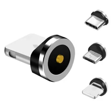 Round Magnetic Cable plug 8 Pin Type C Micro USB C Plugs Fast Charging Phone Magnet Charger Plug For iPhone free shipping