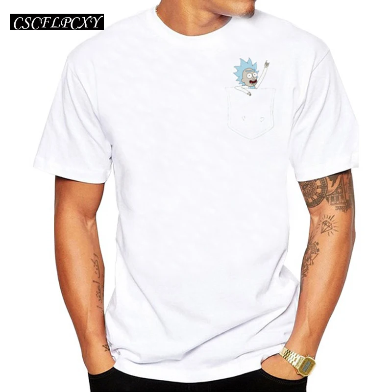 

Tiny Rick In My Pocket Buddy Men customized t-shirt short sleeve casual tee 2019 design hipster funny tops