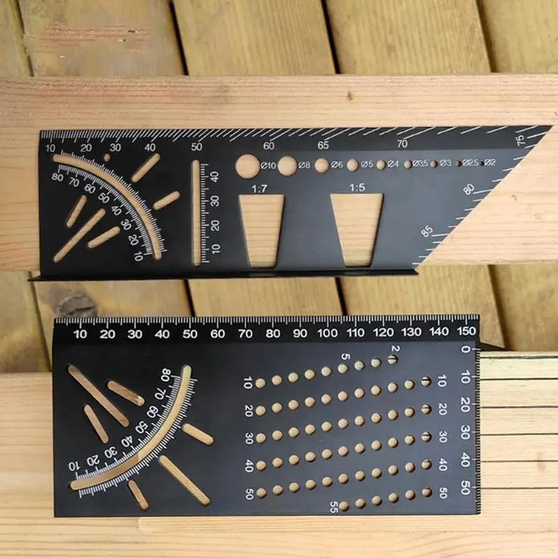 Aluminum Scriber Dovetail Marking Template Vertical Angle Calibration Practical Guide Dovetail Marker Woodworking Tool
