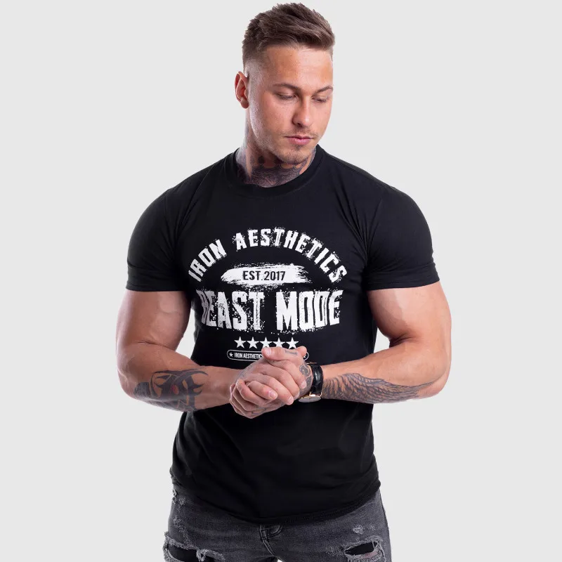 Muscle Brother, летняя Европейская и американская спортивная футболка с круглым вырезом и коротким рукавом, Мужская одежда для бега, тренировок, тренировок, мужская одежда