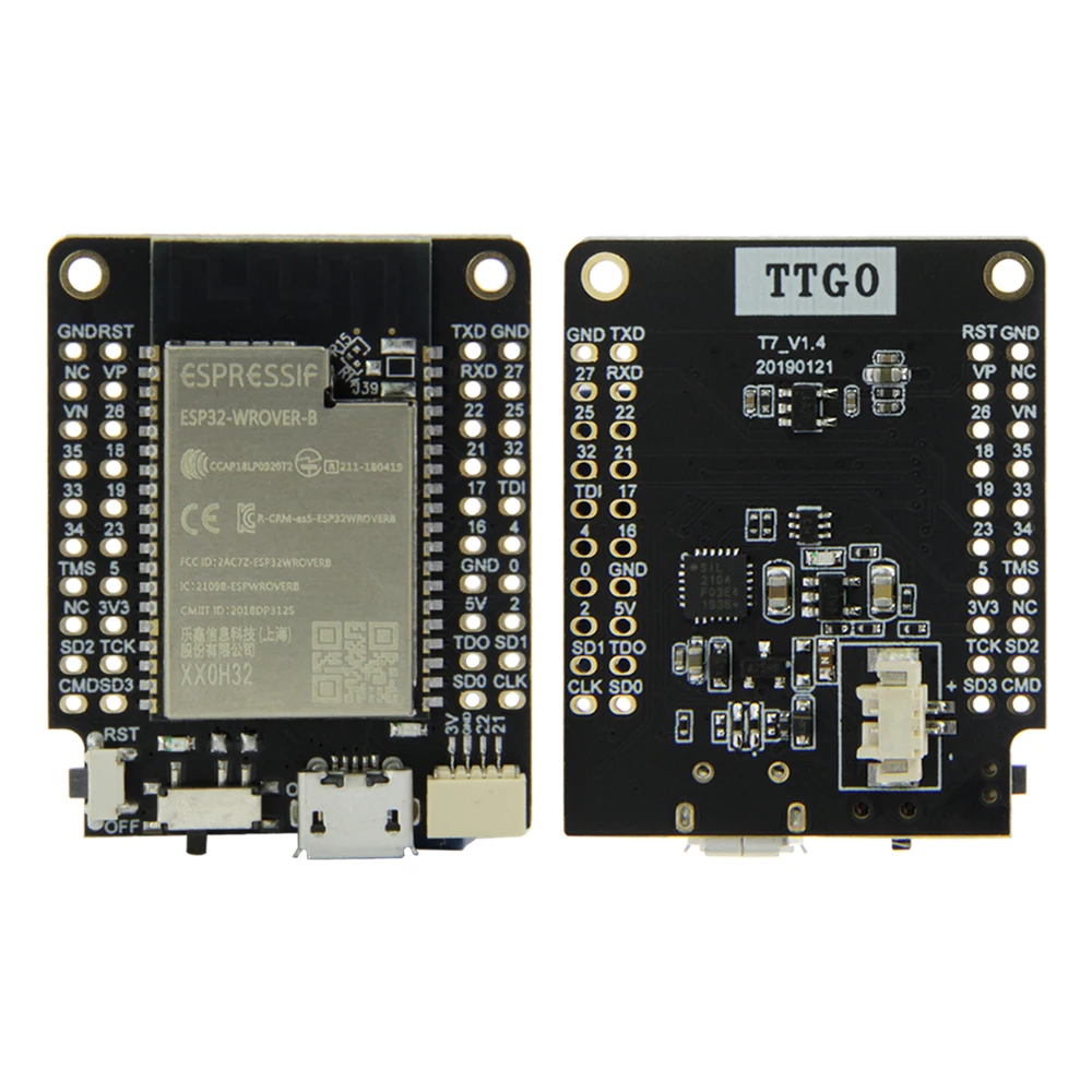 LILYGO®TTGO T7 V1.4 Mini32 ESP32-WROVER-B PSRAM Wi-Fi Bluetooth модуль макетная плата