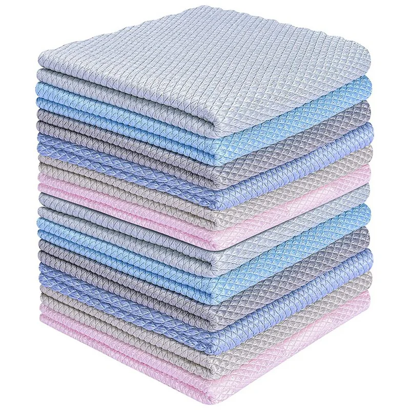 Scale Microfibre Cloths, Super Absorbent Wavy Fish Scale Cloths Without