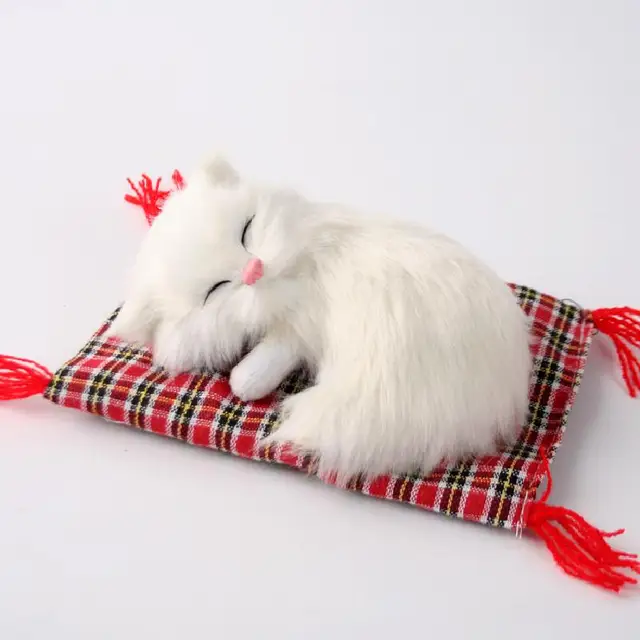 Realistic Stuffed Toy Sleeping Cat Animal Cloth Cushion Cat Model Home Decoration Simulation Cat Doll Plush Soft Children Toy 4