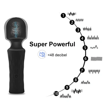 Powerful Magic Wand Vibrator Female Dildos Nipples Clit Clitoris Stimulation G-spot Sex toys For Women Vagina massage Adults 18 2