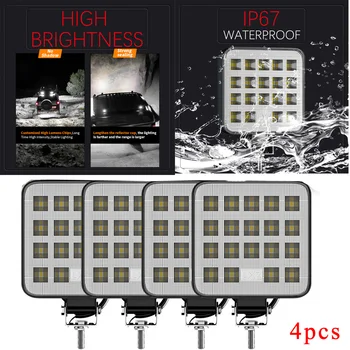 

LED Work Light Bar Square Spotlight Car Work Light MINI Square 19LED 54W Off Road Spotlight Modified Lamp