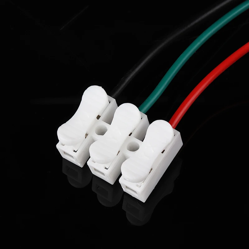 

10/30pcs 3 Pin Wire Cable Insert Connector Terminal Push Spring Connection Terminal Fit For LED Lighting Lamp Quick