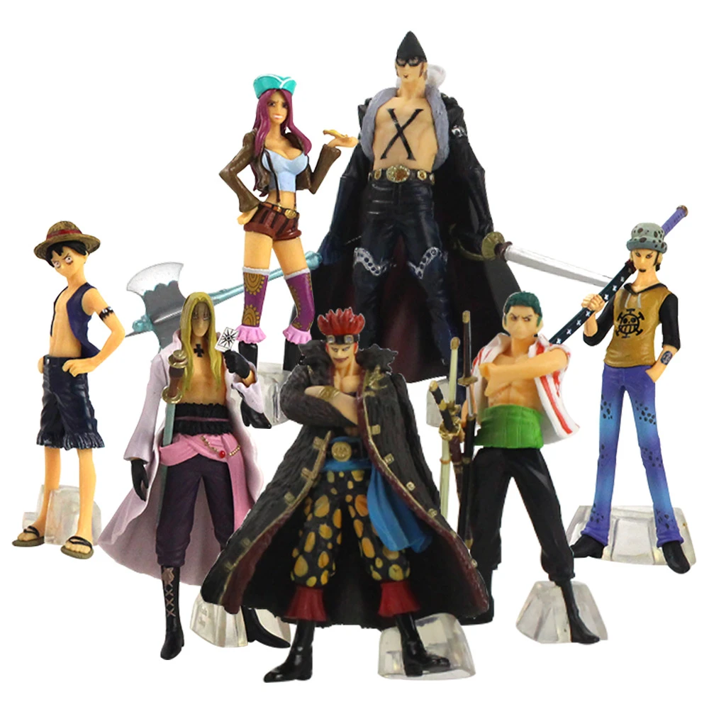 ルフィ ゾロ ホーキンスx ドレイクトラファルガーロージュエリー 9 12cmのpvcアクションフィギュア 7ピース ロットop アニメモデルのおもちゃ Null Aliexpress